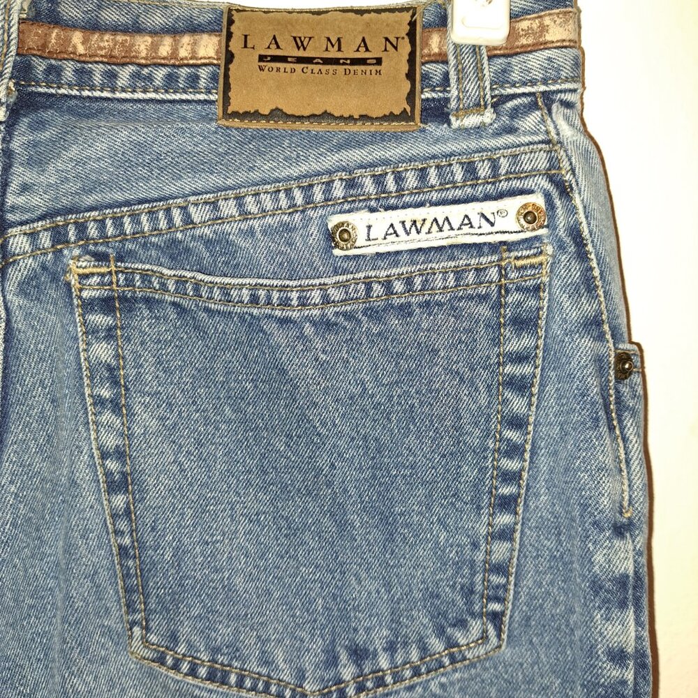 Vintage Lawman World Class High Rise Denim Jeans, 80's size 11 - Picture 8 of 10